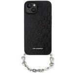 Karl Lagerfeld KLHCP14SSACKLHPK Black Hardcase Saffiano Monogram Chain iPhone 14 Tok