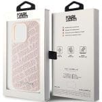 Karl Lagerfeld KLHCP15XPQKPMP Pink Hardcase Quilted K Pattern iPhone 15 Pro Max Tok