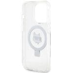 Karl Lagerfeld KLHMP15LHMRSCHH White Hardcase Ring Stand Choupette Head MagSafe iPhone 15 Pro Tok