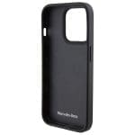 Mercedes MEHCP15X8ROLK Black Hardcase Leather Wave Patern iPhone 15 Pro Max Tok