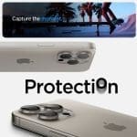 Spigen Optik.tr ”ez Fit” Camera Protector 2-pack Natural Titanium iPhone 15 Pro Max/15 Pro/14 Pro Max/14 Pro