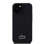 Lacoste Iconic Petit Pique Woven Logo MagSafe Black iPhone 15 Tok