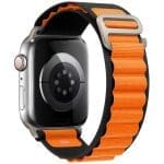 Alpina Szíj Apple Watch SE/11/10/9/8/7/6/5/4/3 (42/41/40/38mm) Black Orange