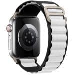 Alpina Szíj Apple Watch SE/11/10/9/8/7/6/5/4/3/Ultra 1/2/3 (44/45/46/49mm) Black White