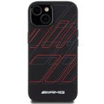 AMG AMHMP15M23SSPK Black Hardcase Silicone Large Rhombuses Pattern MagSafe iPhone 15 Plus/14 Plus Tok