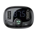 Baseus FM Transmitter T-typed Bluetooth 2xUSB microSD Black