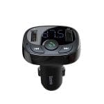 Baseus FM Transmitter T-typed Bluetooth 2xUSB microSD Black