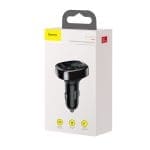 Baseus FM Transmitter T-typed Bluetooth 2xUSB microSD Black