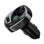 Baseus FM Transmitter T-typed Bluetooth 2xUSB microSD Black