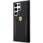 Ferrari FEHCS23LNPYK Black Hardcase Carbon Contrast Edges Samsung Galaxy S23 Ultra Tok