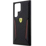 Ferrari FEHCS23LNPYK Black Hardcase Carbon Contrast Edges Samsung Galaxy S23 Ultra Tok