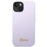 Guess GUHCP14SSLSMU Purple Hardcase Silicone Vintage Gold Logo iPhone 14 Tok