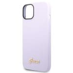 Guess GUHCP14SSLSMU Purple Hardcase Silicone Vintage Gold Logo iPhone 14 Tok