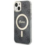 Guess GUHMP15MH4STK Black Hardcase 4G MagSafe iPhone 15 Plus/14 Plus Tok