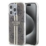 Guess IML 4G Gold Stripe Brown iPhone 15 Pro Max Tok