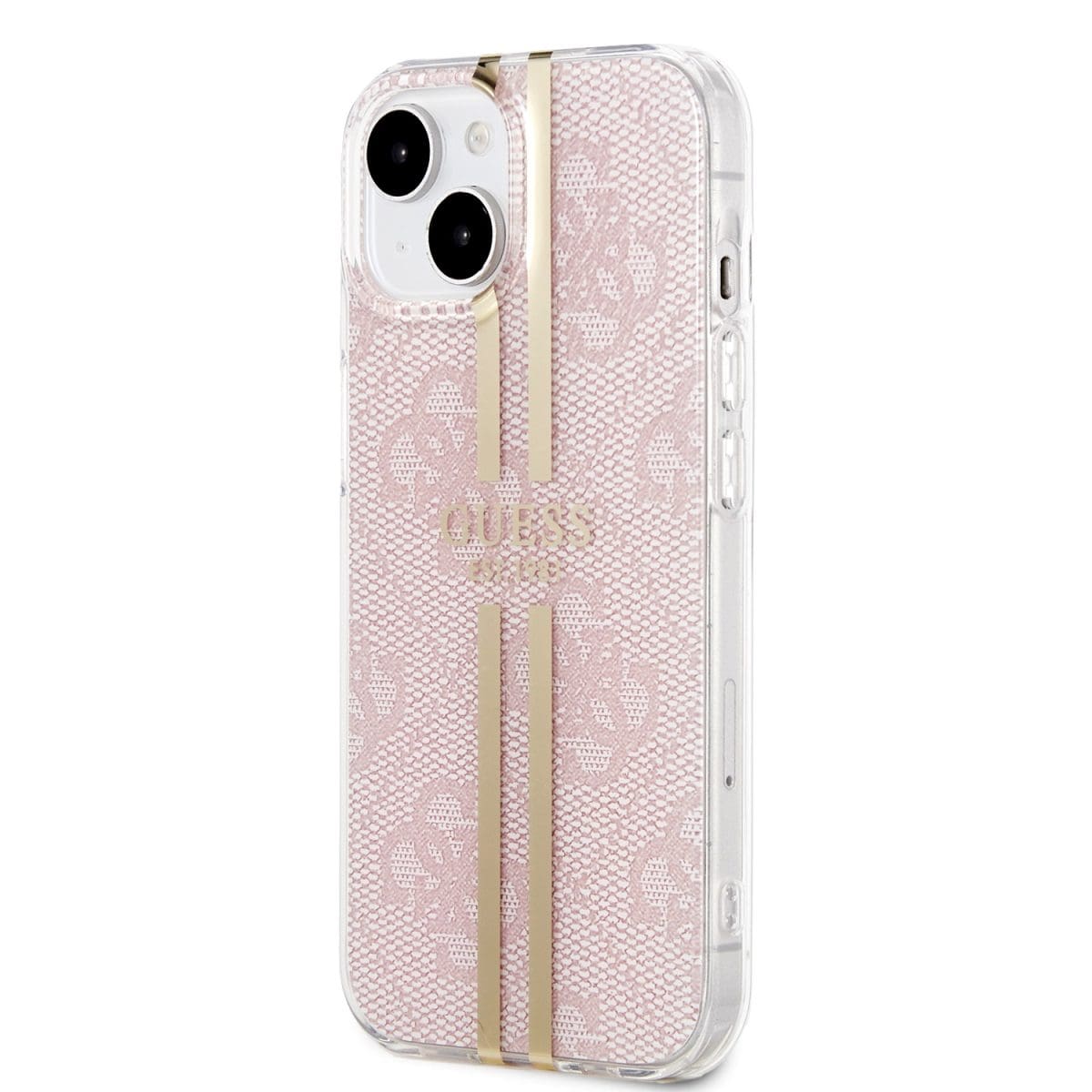 Guess IML 4G Gold Stripe Pink iPhone 15 Tok