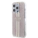 Guess IML 4G Gold Stripe Pink iPhone 15 Pro Tok