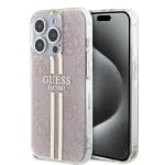 Guess IML 4G Gold Stripe Pink iPhone 15 Pro Tok