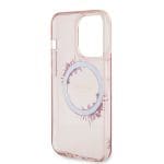 Guess PC/TPU Flowers Ring Glossy Logo MagSafe Pink iPhone 15 Pro Max Tok