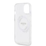 Guess PC/TPU Flowers Ring Glossy Logo MagSafe Transparent iPhone 15 Plus Tok