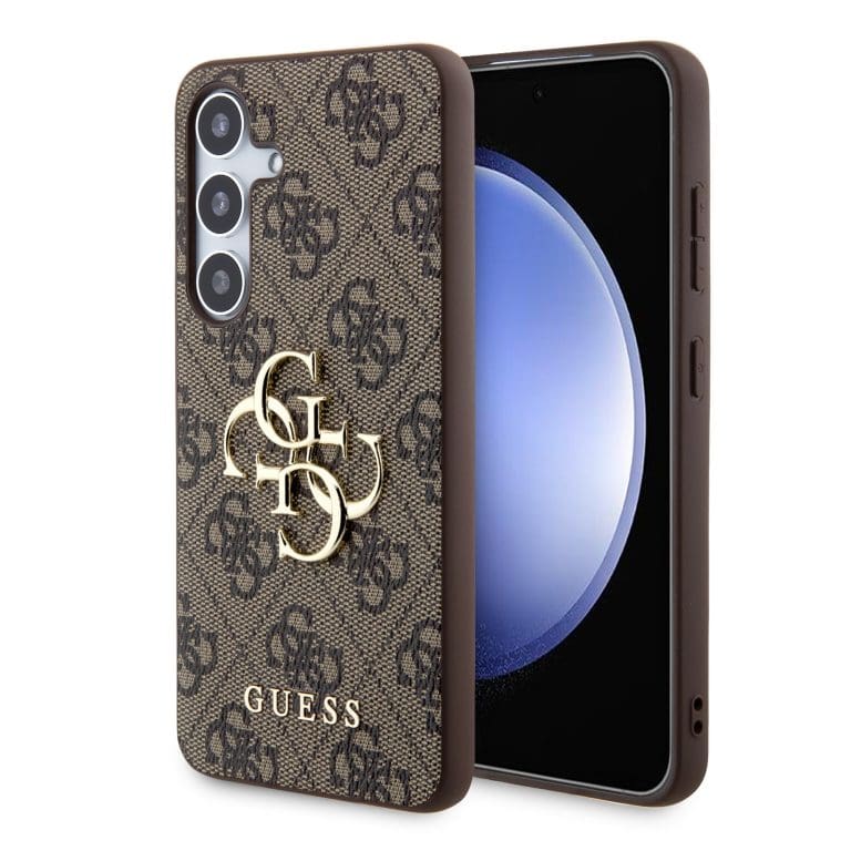 Guess PU 4G Metal Logo Brown Samsung Galaxy S24 Tok