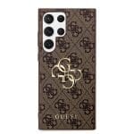 Guess PU 4G Metal Logo Brown Samsung Galaxy S24 Ultra Tok