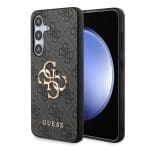 Guess PU 4G Metal Logo Grey Samsung Galaxy S24 Plus Tok