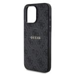 Guess PU Leather 4G Colored Ring MagSafe Black iPhone 15 Pro Max Tok