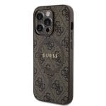 Guess PU Leather 4G Colored Ring MagSafe Brown iPhone 14 Pro Tok