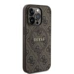 Guess PU Leather 4G Colored Ring MagSafe Brown iPhone 14 Pro Tok