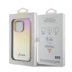 Guess PU Leather Iridescent Metal Script Gold iPhone 15 Pro Max Tok