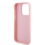 Guess PU Leather Iridescent Metal Script Pink iPhone 15 Pro Tok