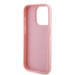 Guess PU Leather Iridescent Metal Script Pink iPhone 15 Pro Max Tok