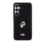 Karl Lagerfeld Saffiano Grip Stand Metal Logo Black Samsung Galaxy S23 Fe Tok