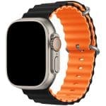 Ocean Szíj Apple Watch SE/11/10/9/8/7/6/5/4/3 (42/41/40/38mm) Black Orange