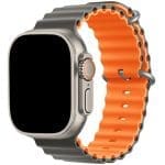 Ocean Szíj Apple Watch SE/11/10/9/8/7/6/5/4/3 (42/41/40/38mm) Grey Orange