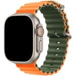 Ocean Szíj Apple Watch SE/11/10/9/8/7/6/5/4/3 (42/41/40/38mm) Orange Army Green