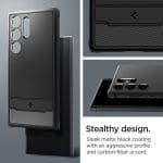 Spigen Rugged Armor Matte Black Samsung Galaxy S24 Ultra Tok