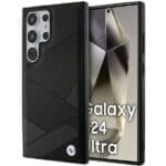 BMW BMHCS24L23RCGPK S928 Black Hardcase Signature Leather Crossing Lines Pattern Samsung Galaxy S24 Ultra Tok
