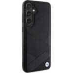 BMW BMHCS24M23RCGPK S926 Black Hardcase Signature Leather Crossing Lines Pattern Samsung Galaxy S24 Plus Tok
