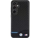BMW BMHCS24S22NBCK S921 Black Leather Carbon Samsung Galaxy S24 Tok