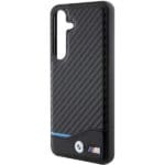 BMW BMHCS24S22NBCK S921 Black Leather Carbon Samsung Galaxy S24 Tok