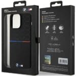 BMW BMHMP15X22SMPK Black Hardcase M Silicone Pattern MagSafe iPhone 15 Pro Max Tok