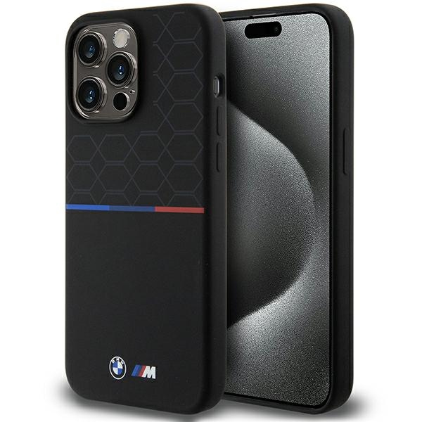 BMW BMHMP15X22SMPK Black Hardcase M Silicone Pattern MagSafe iPhone 15 Pro Max Tok