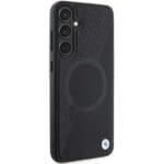 BMW BMHMS24S23RTPK S921 Black Hardcase Signature Leather Half Textured & Circle MagSafe Samsung Galaxy S24 Tok