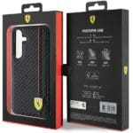 Ferrari FEHCS24SN3DUR Black HardCase Carbon Printed Line Samsung Galaxy S24 Tok