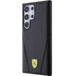 Ferrari FEHMS24LP3BAK Black HardCase Hot Stamp V Lines MagSafe Samsung Galaxy S24 Ultra Tok