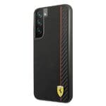 Ferrari FESAXHCS22MBK Black HardCase On Track Carbon Stripe Samsung Galaxy S22 Plus Tok
