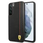 Ferrari FESAXHCS22MBK Black HardCase On Track Carbon Stripe Samsung Galaxy S22 Plus Tok