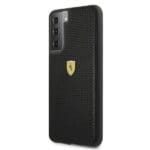 Ferrari FESPEHCS21SBK Black HardCase On Track Perforated Samsung Galaxy S21 Tok